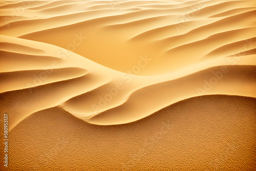 The beautiful golden sands. Generative Ai © Anastasiya