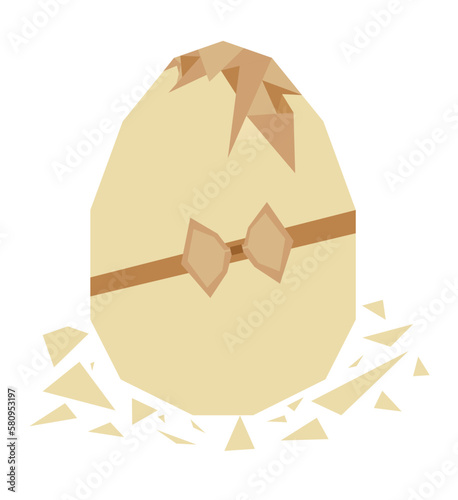 Oeuf de pâque chocolat en Low Poly