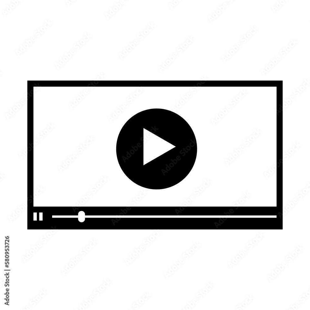 video icon vector, flat design trendy style illustration on white background..eps video icon vector, flat design trendy style illustration on white background..eps