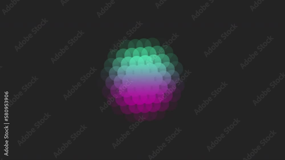 Rainbow geometric ball on black gradient, motion abstract business and corporate style background Rainbow geometric ball on black gradient, motion abstract business and corporate style background