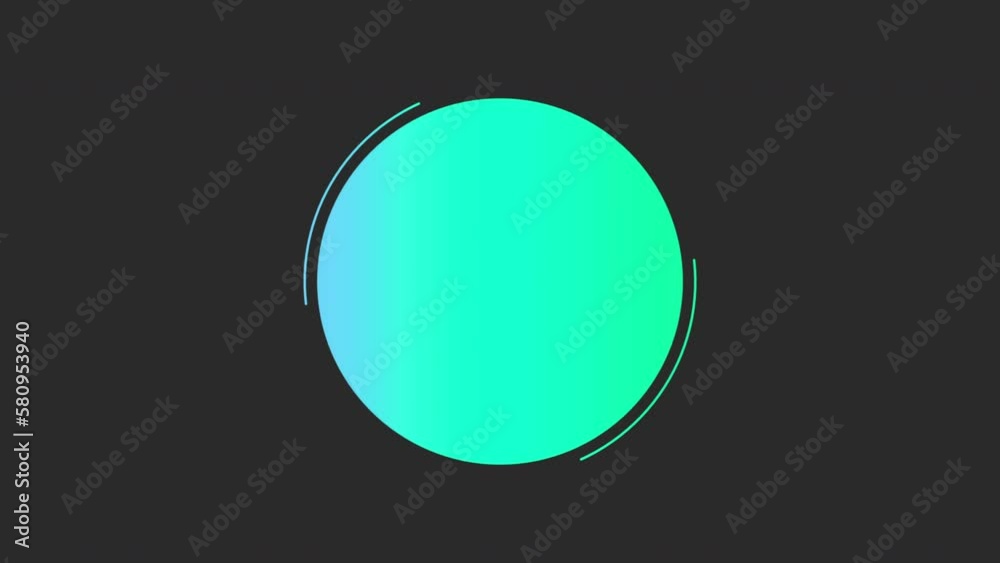 Green geometric circles on black gradient, motion abstract business and corporate style background