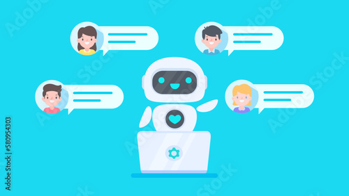 Auto reply system with intelligent robots provide information and help customers with problems