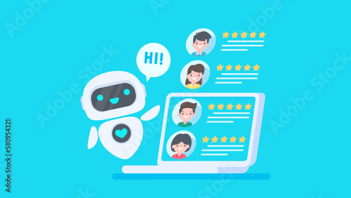 Auto reply system with intelligent robots provide information and help customers with problems