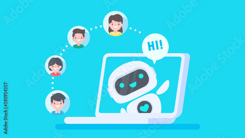 Auto reply system with intelligent robots provide information and help customers with problems