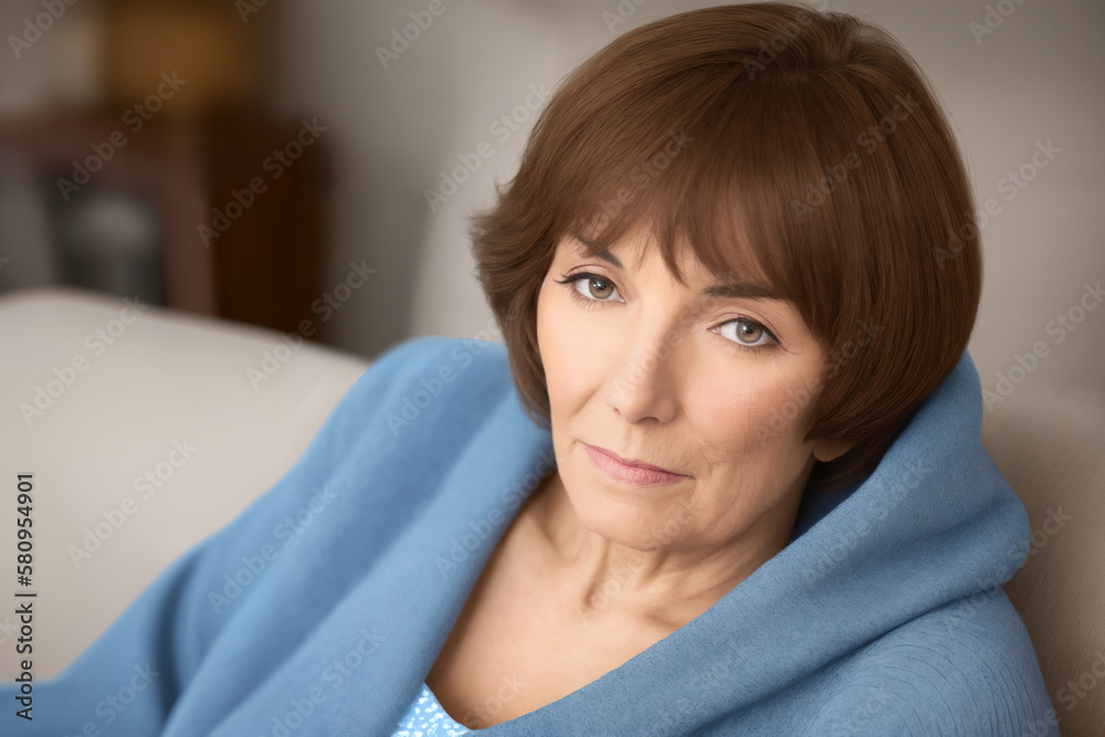Sad tired ill sick lonely disappointed caucasian old elderly senior woman grandmother sitting on the sofa couch, feeling nostalgy, pain, missing grandchildren, bankruptcy, fraud at home. Generative ai Sad tired ill sick lonely disappointed caucasian old elderly senior woman grandmother sitting on the sofa couch, feeling nostalgy, pain, missing grandchildren, bankruptcy, fraud at home. Generative ai