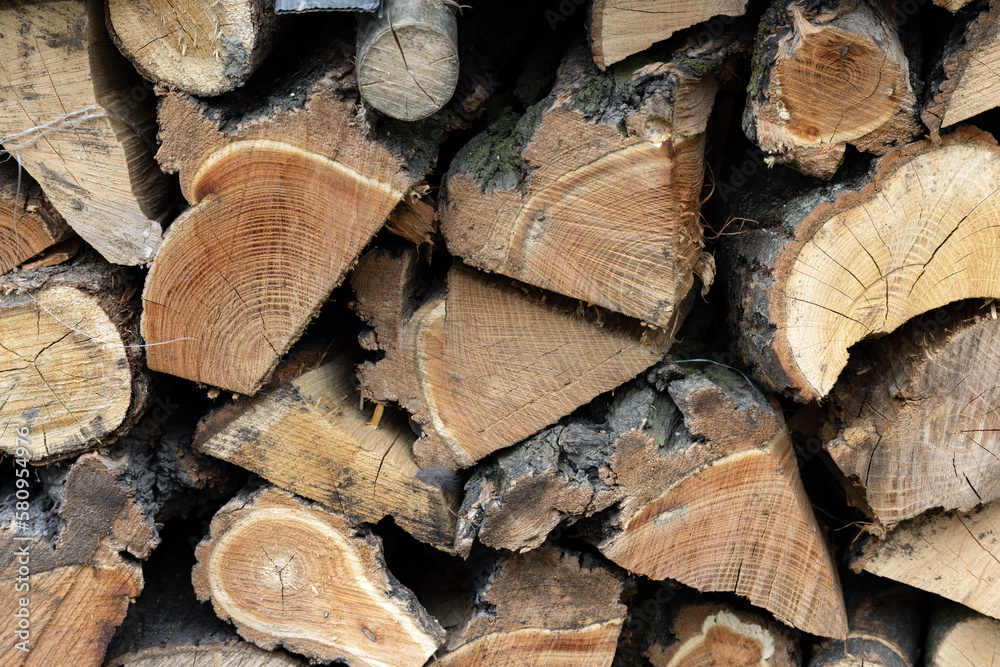 stack of firewood prepared for winter stack of firewood prepared for winter