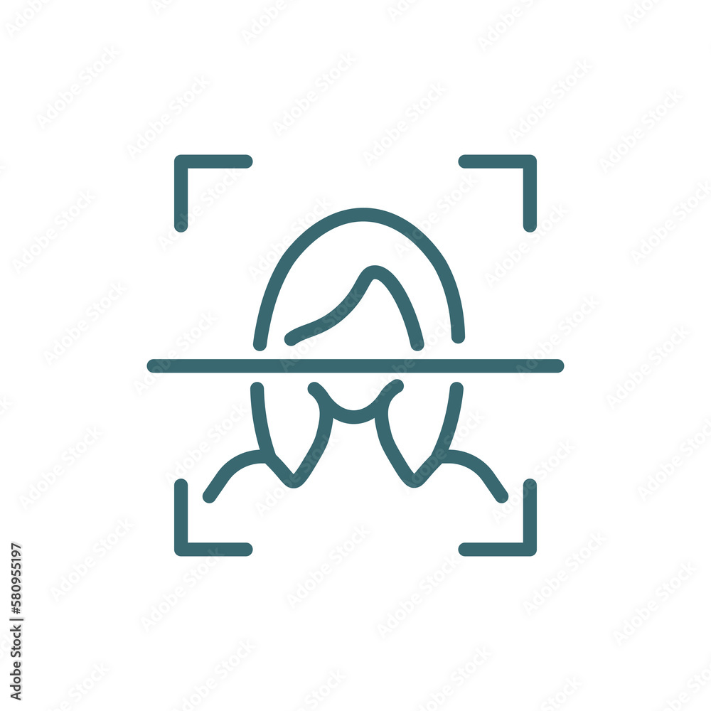 face recognition icon. Thin line face recognition icon from ai and future technology collection. face recognition icon. Thin line face recognition icon from ai and future technology collection.