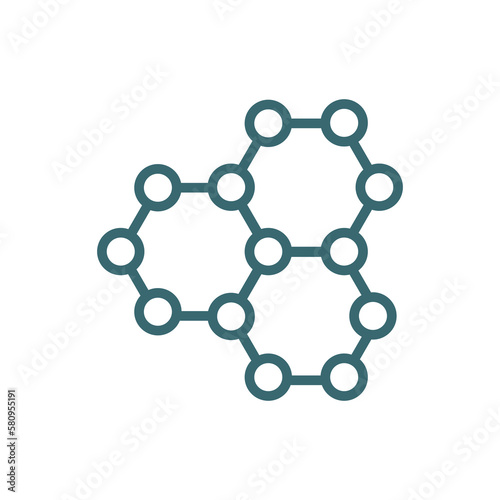 graphene icon. Thin line graphene icon from ai and future technology collection. Outline vector isolated on white background. Editable graphene symbol can be used web and mobile