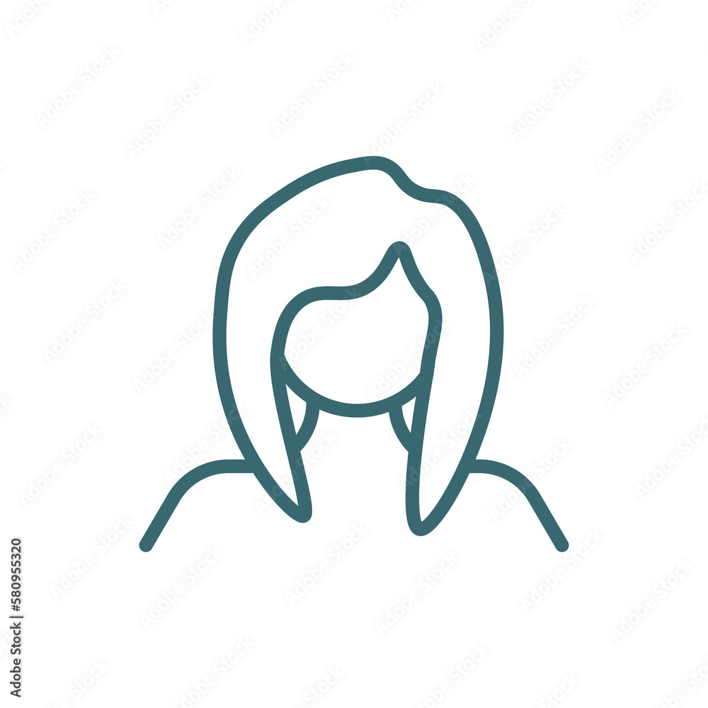 woman face icon. Thin line woman face icon from beauty and elegance collection. Outline vector isolated on white background. Editable woman face symbol can be used web and mobile woman face icon. Thin line woman face icon from beauty and elegance collection. Outline vector isolated on white background. Editable woman face symbol can be used web and mobile