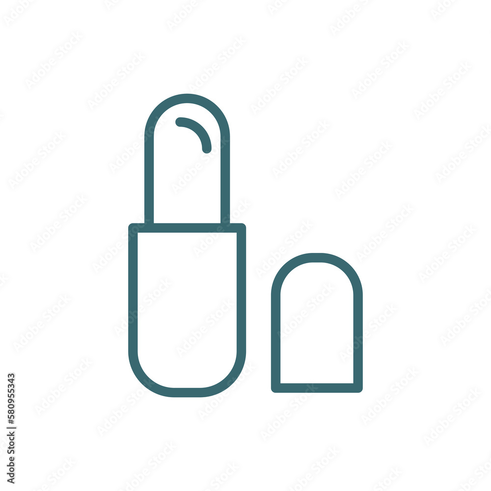 inclined lipstick icon. Thin line inclined lipstick icon from beauty and elegance collection. Outline vector isolated on white background. Editable inclined lipstick symbol can be used web and mobile inclined lipstick icon. Thin line inclined lipstick icon from beauty and elegance collection. Outline vector isolated on white background. Editable inclined lipstick symbol can be used web and mobile