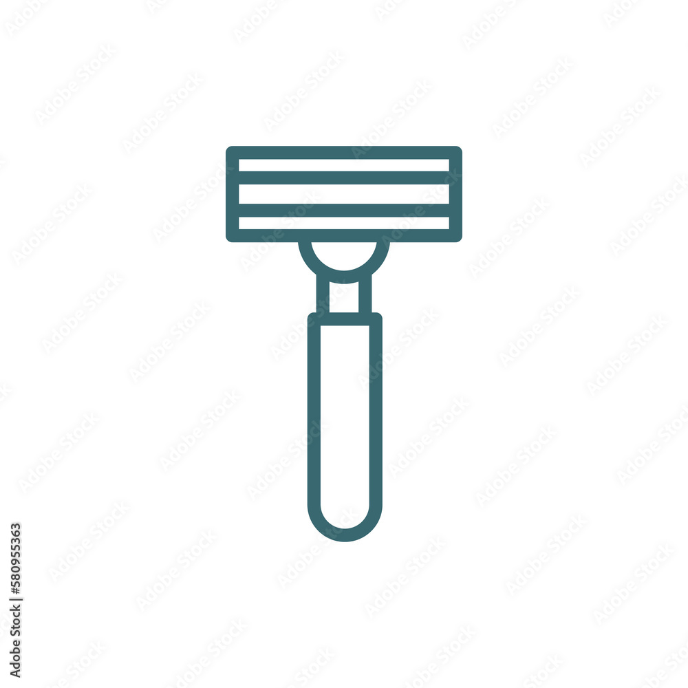razor icon. Thin line razor icon from beauty and elegance collection. Outline vector isolated on white background. Editable razor symbol can be used web and mobile razor icon. Thin line razor icon from beauty and elegance collection. Outline vector isolated on white background. Editable razor symbol can be used web and mobile