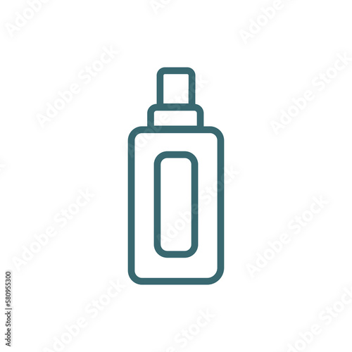 inclined bottle icon. Thin line inclined bottle icon from beauty and elegance collection. Outline vector isolated on white background. Editable inclined bottle symbol can be used web and mobile