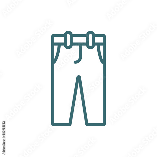 chinos pants icon. Thin line chinos pants icon from clothes and outfit collection. Outline vector isolated on white background. Editable chinos pants symbol can be used web and mobile