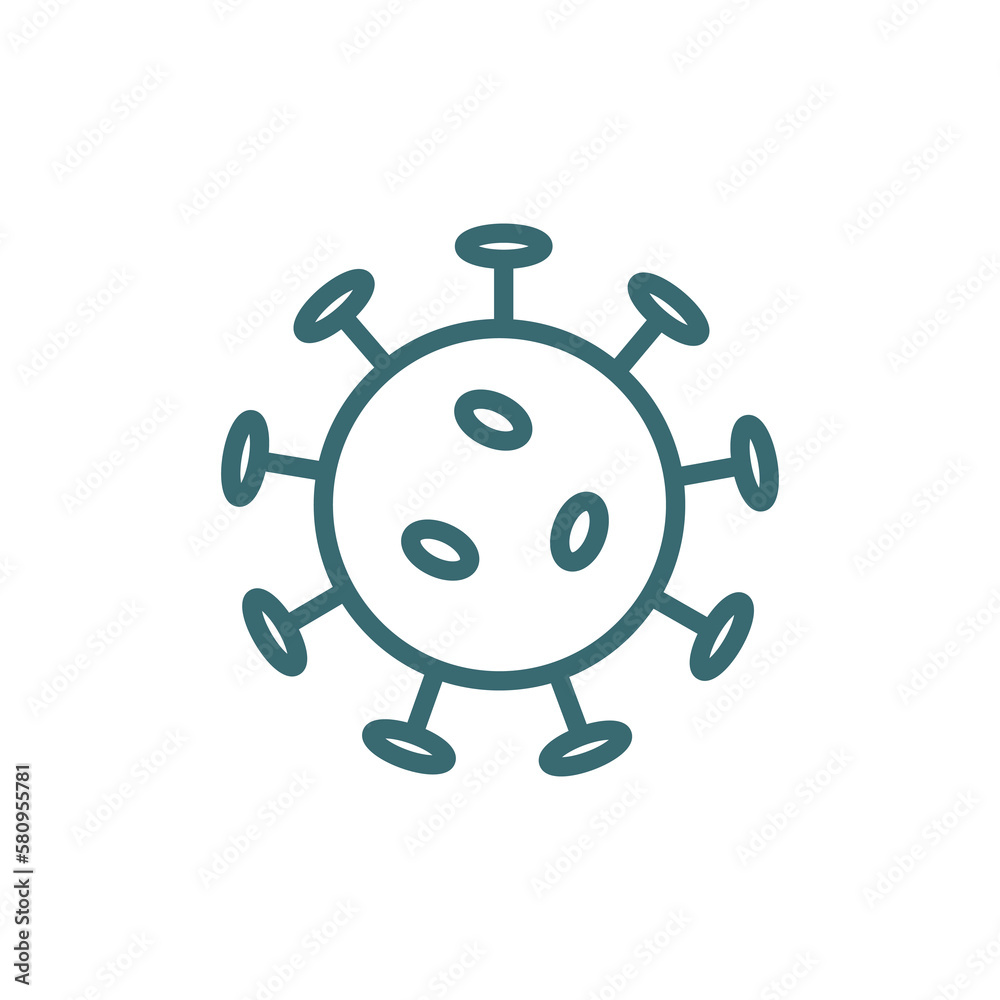 virus icon. Thin line virus icon from education and science collection. Outline vector isolated on white background. Editable virus symbol can be used web and mobile virus icon. Thin line virus icon from education and science collection. Outline vector isolated on white background. Editable virus symbol can be used web and mobile