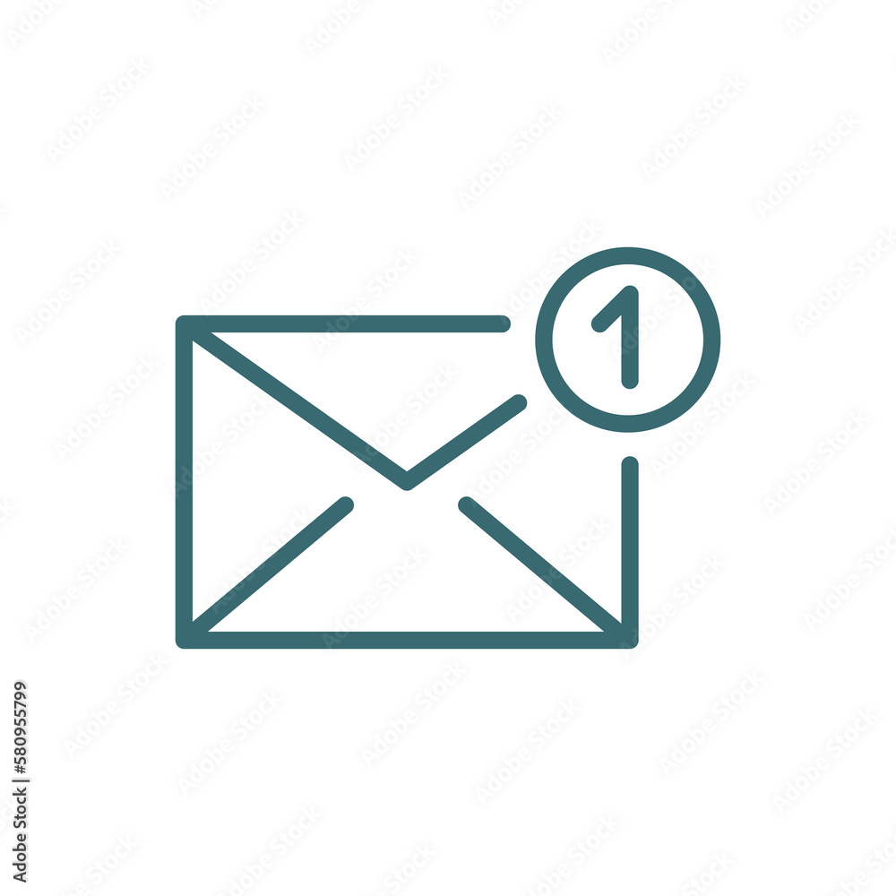 new email icon. Thin line new email icon from education and science collection. Outline vector isolated on white background. Editable new email symbol can be used web and mobile new email icon. Thin line new email icon from education and science collection. Outline vector isolated on white background. Editable new email symbol can be used web and mobile