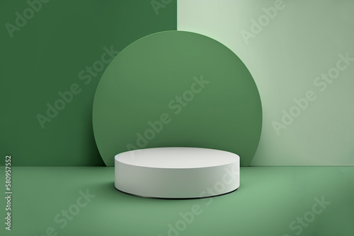 white round podium