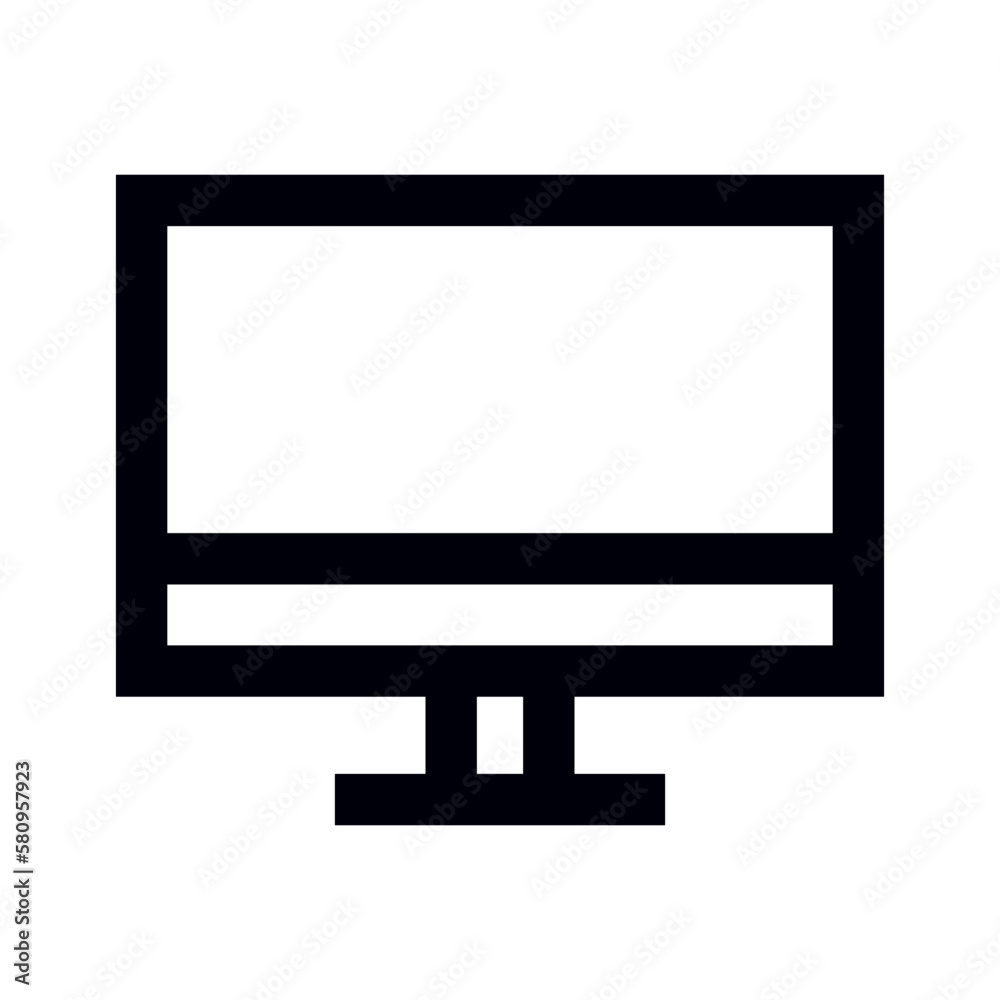 Simple desktop PC icon. Personal computer. Vector. Simple desktop PC icon. Personal computer. Vector.
