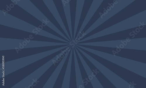 Abstract explosion background in gradient blue color. Sun glare effect radiates. Sunlight sparkle pattern. Radial rays vector illustration. Narrow beam. For backgrounds, posters, banners and covers.