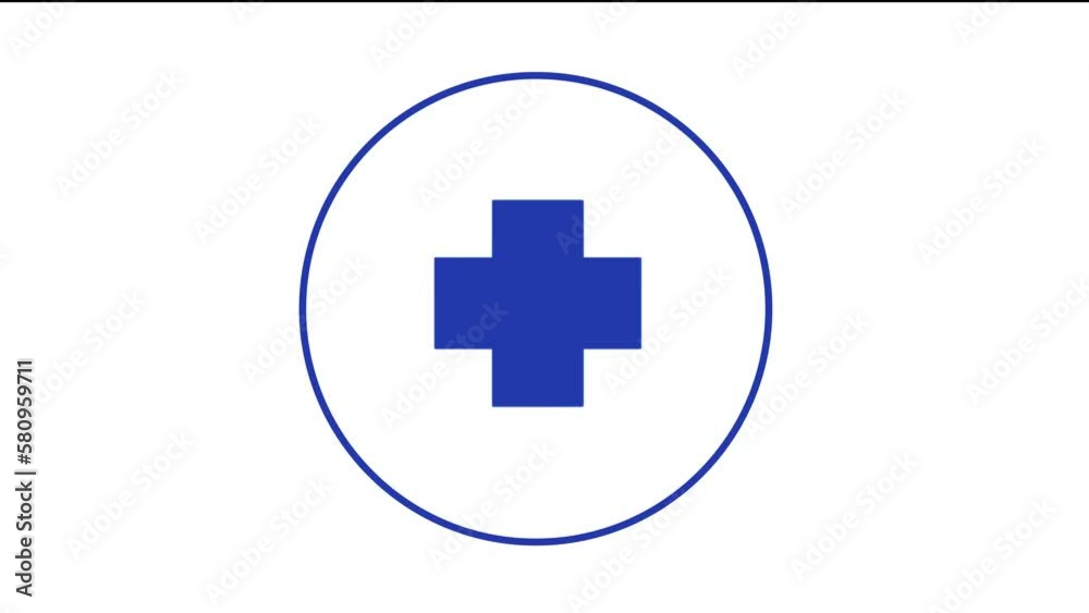 Blue medical cross hospital medical icon isolated on white background diagnostics symbol 4K Video motion graphic Blue medical cross hospital medical icon isolated on white background diagnostics symbol 4K Video motion graphic