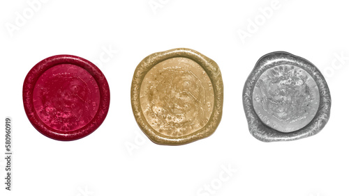 a set of wax seal stamp, gold red silver color, wedding invitation, honey moon, bridal shower, bachelorette, christmas palette, luxurious invite