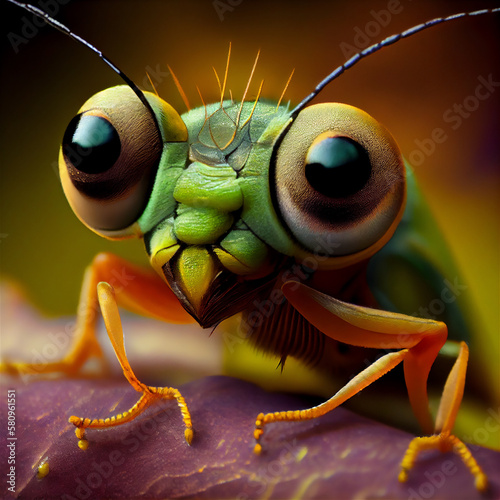 Detailed insect head. © Grafvision