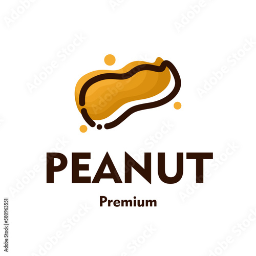 Peanut logo vector icon illustration