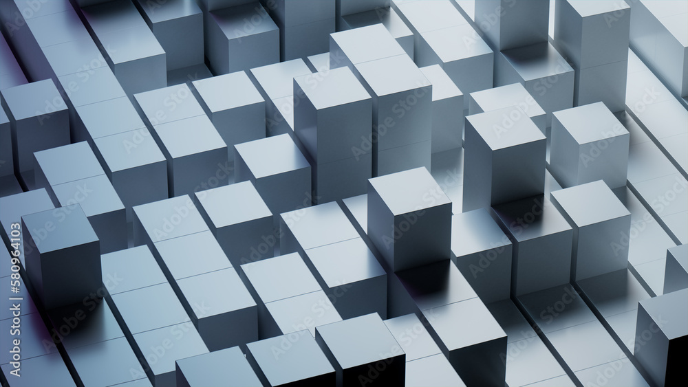 Grey, Modern Tech Background. 3D Render.