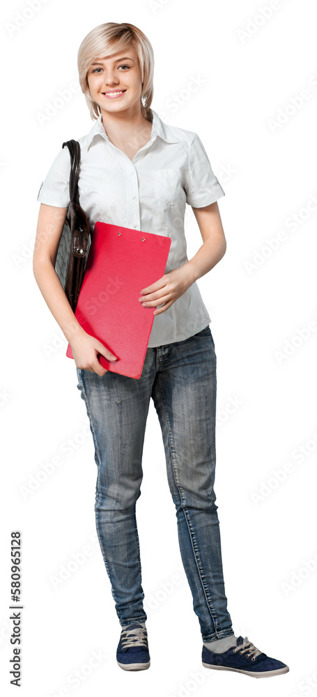 happy young student