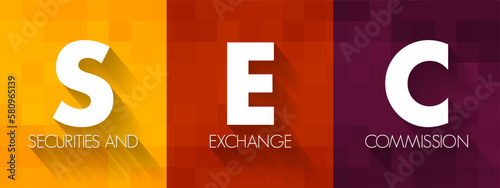 SEC - Securities and Exchange Commission acronym, business concept background
