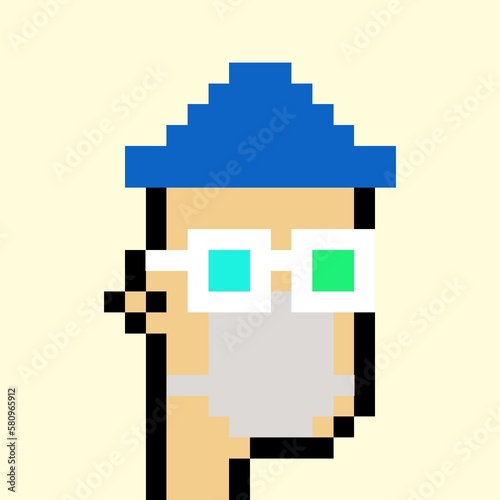 Pixelated people avatar