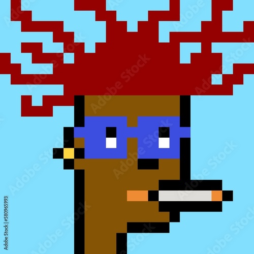 Pixelated people avatar