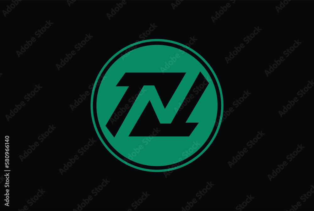 TN, NT, T, N OR TNT initial circle logo green TN, NT, T, N OR TNT initial circle logo green