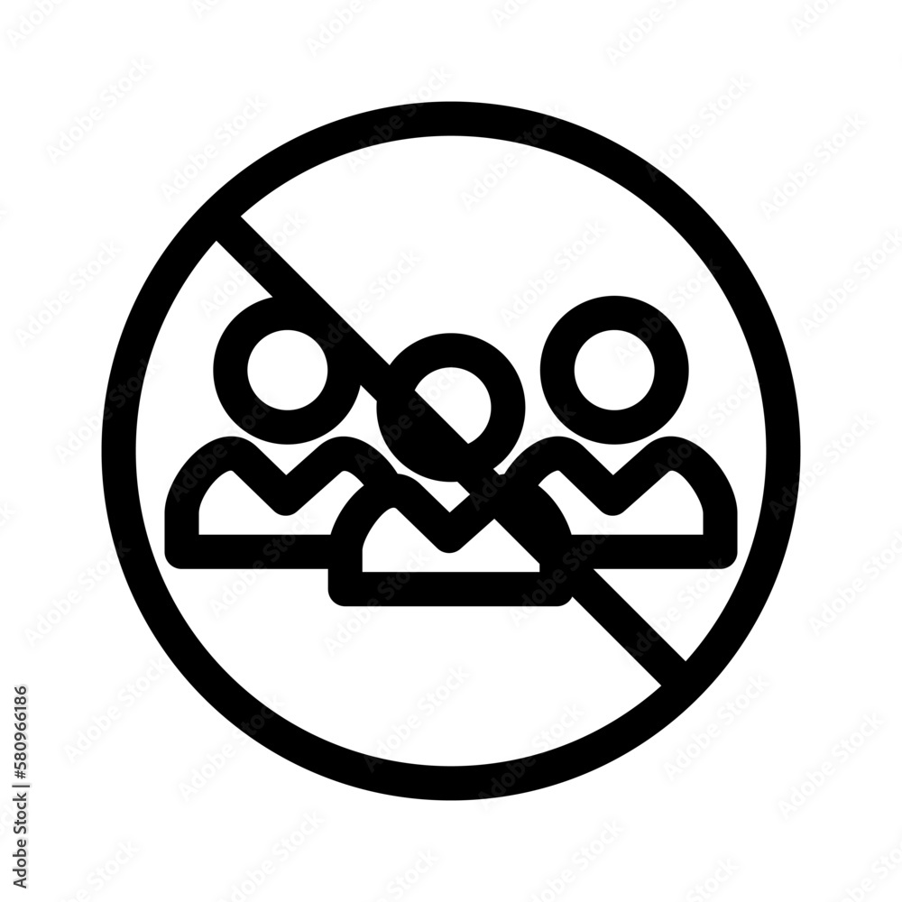 avoid crowd icon or logo isolated sign symbol vector illustration - high quality black style vector icons
