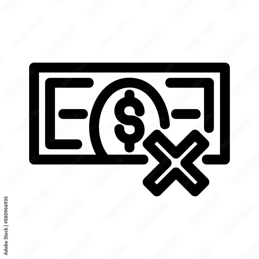 Obraz premium cashless icon or logo isolated sign symbol vector illustration - high quality black style vector icons 