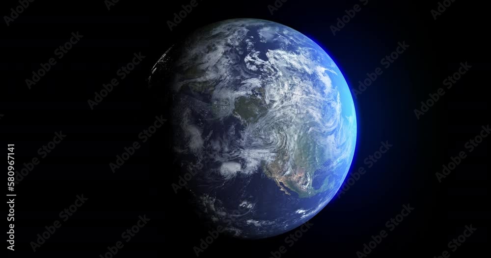 Universe, solar system and zoom of earth in space for satellite, network and atmosphere exploration. Clouds, ocean and continent land on sphere of globe planet for cosmos discovery, orbit and science Universe, solar system and zoom of earth in space for satellite, network and atmosphere exploration. Clouds, ocean and continent land on sphere of globe planet for cosmos discovery, orbit and science