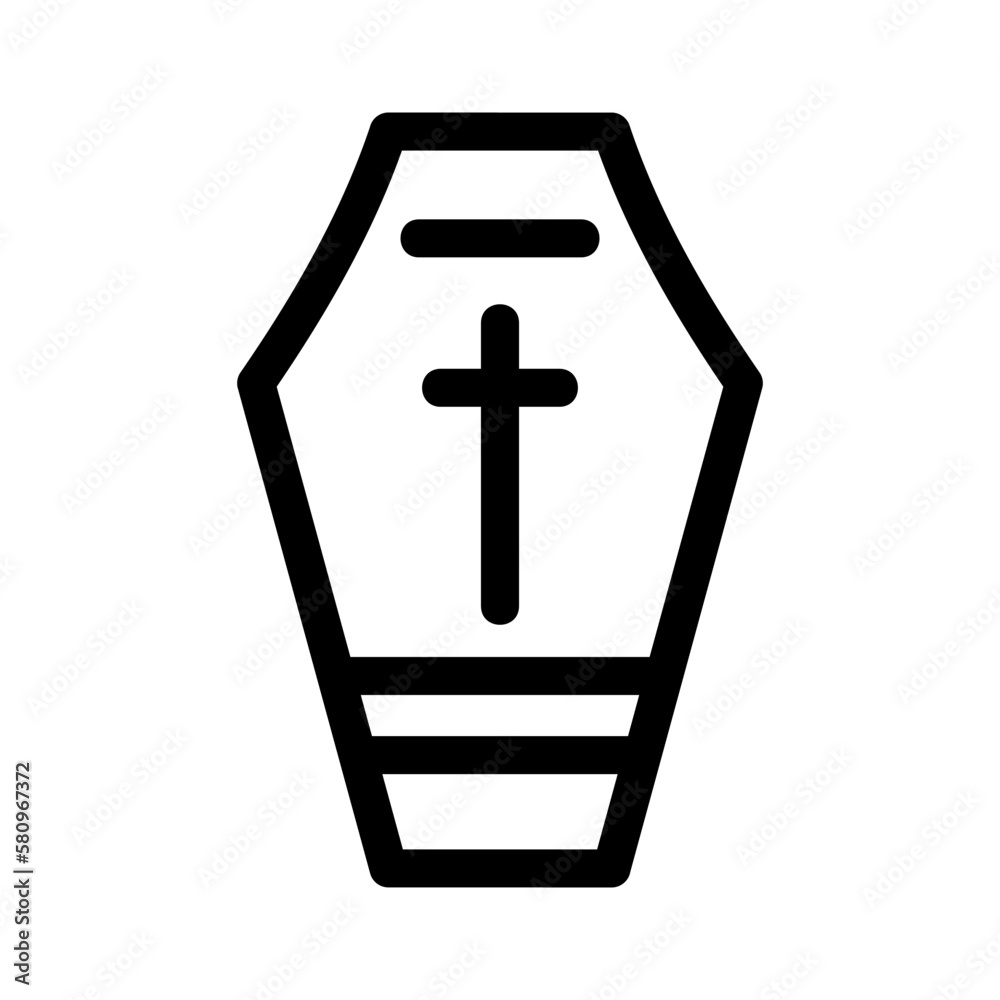 Obraz premium coffin icon or logo isolated sign symbol vector illustration - high quality black style vector icons 