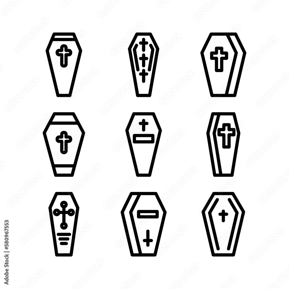 coffin icon or logo isolated sign symbol vector illustration - high quality black style vector icons
