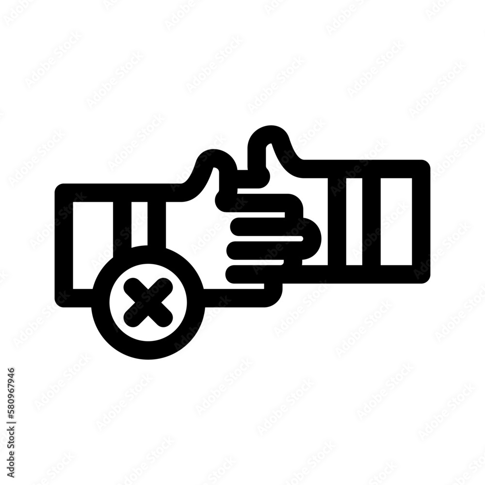 no handshake icon or logo isolated sign symbol vector illustration - high quality black style vector icons
no handshake icon or logo isolated sign symbol vector illustration - high quality black style vector icons