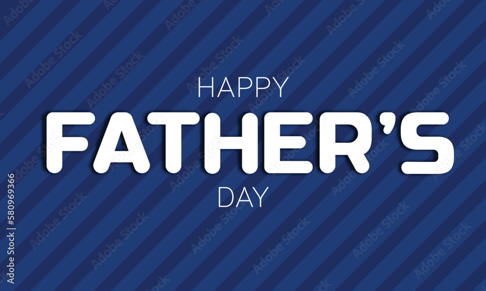 Obraz premium Happy Father's Day minimal banner. Vector illustration