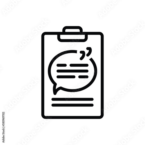 Black line icon for remarkable