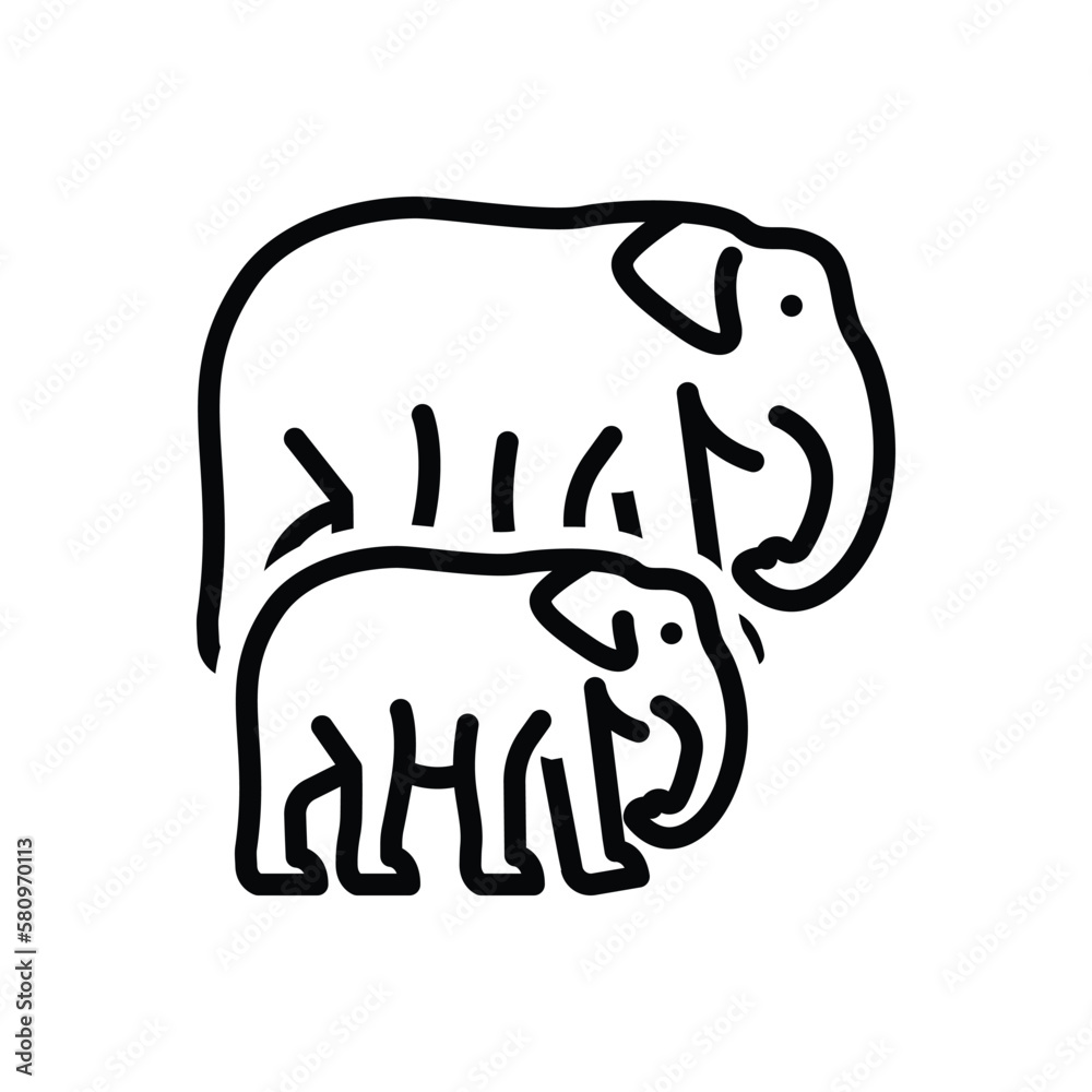 Obraz premium Black line icon for breed