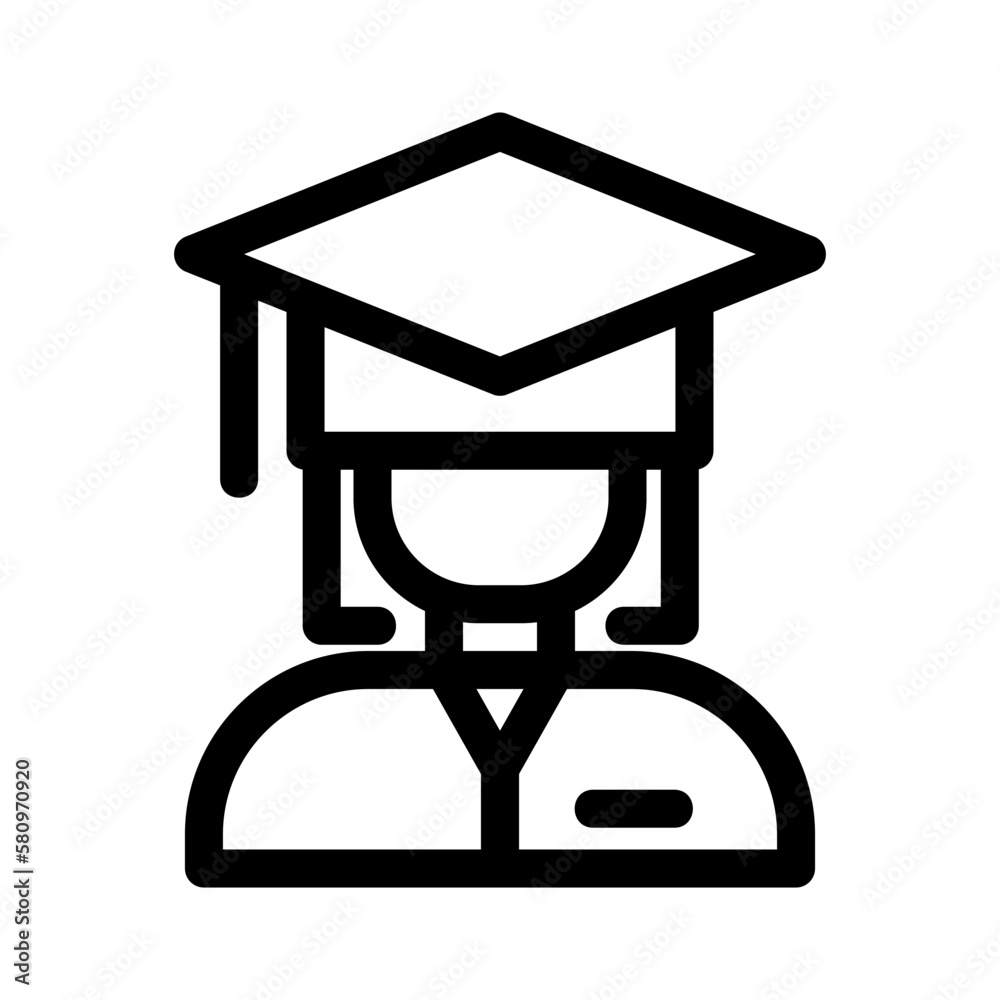graduated icon or logo isolated sign symbol vector illustration - high quality black style vector icons
