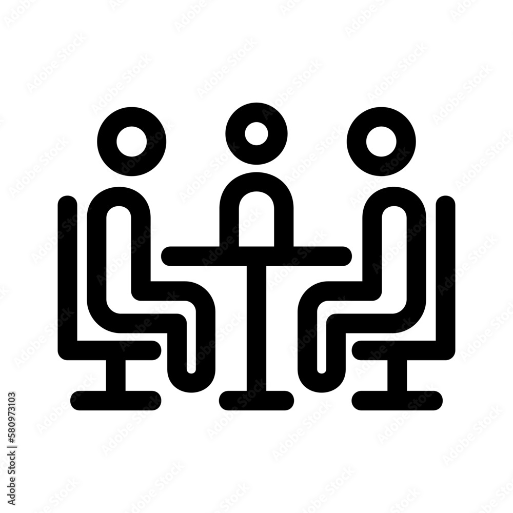 meeting icon or logo isolated sign symbol vector illustration - high quality black style vector icons
