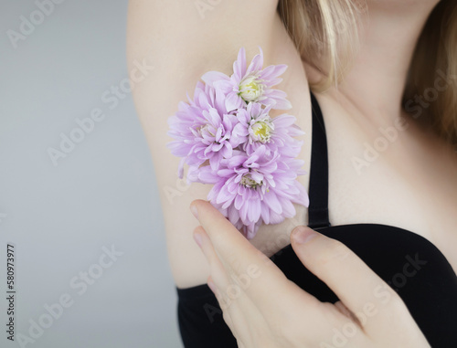 Armpit flowers. Unpleasant smell of sweat glands. Pleasant aromas of body after procedures. Botulinum toxin, laser treatment of hyperhidrosis, removal of sweat glands. Deodorant and antiperspirant