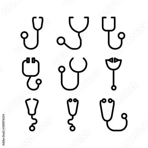 stethoscope icon or logo isolated sign symbol vector illustration - high quality black style vector icons 