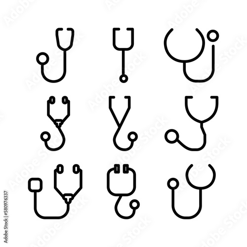 stethoscope icon or logo isolated sign symbol vector illustration - high quality black style vector icons 