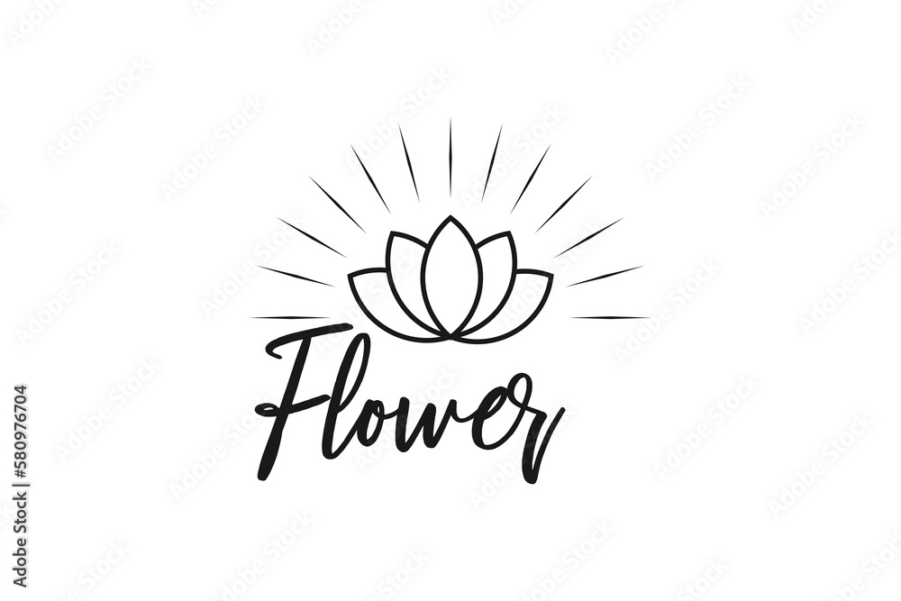 flower shop logo and sign. Vector illustration flower shop logo and sign. Vector illustration