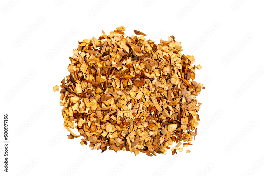 smoking chips for grilling laid out in different shapes on a white background smoking chips for grilling laid out in different shapes on a white background