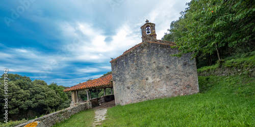 Hermitage of San Emeterio, Hermitage of Santu Medé, 16th Century, Good of Cultural Interest, Pimiango, Ribadedeva, Asturias, Spain, Europe photo