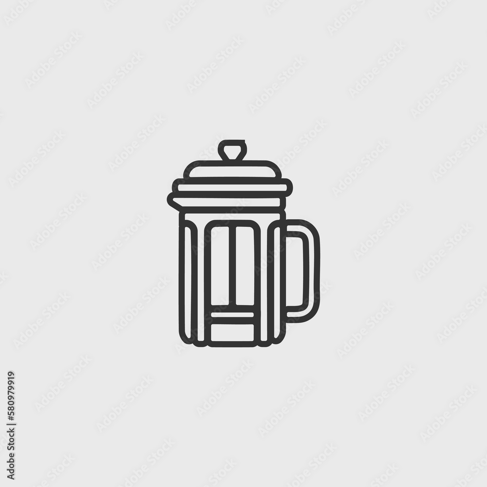 Fototapeta premium coffee brewer vectior icon illusttation